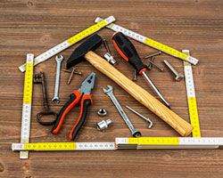 Werkzeuge eines Handwerkers 