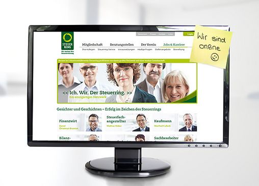 Die neuen Karriere-Seiten des Lohnsteuerhilfevereins Steuerring.